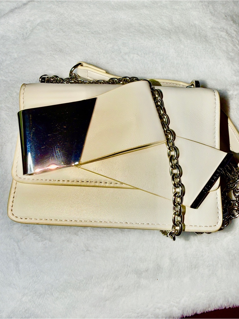 Ted Baker Livia Leather Bow Crossbody Bag in the Ivory EUC
